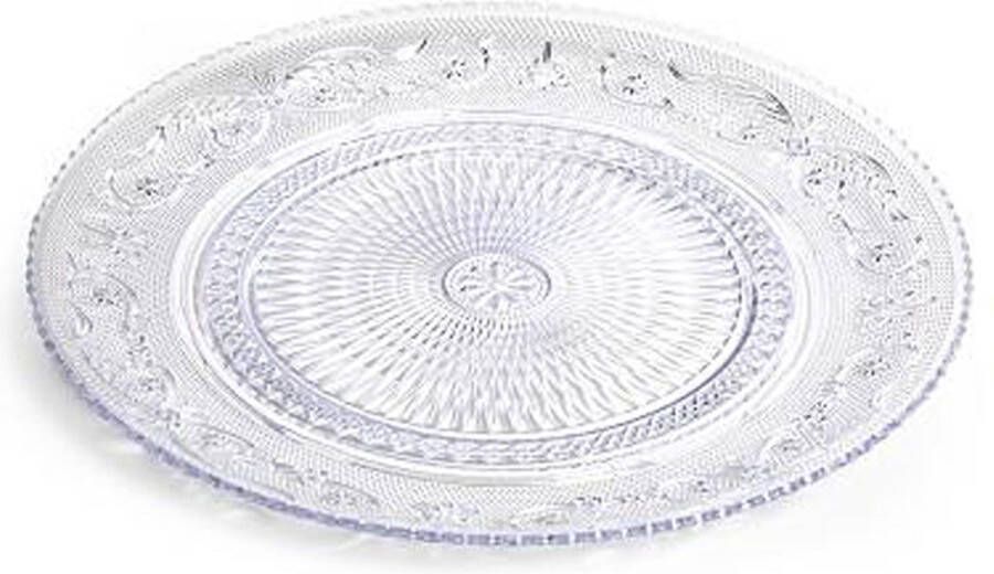 Forte Plastics Plasticforte onbreekbare taart gebakbordjes kunststof kristal stijl transparant dia 15 cm Gebaksborden