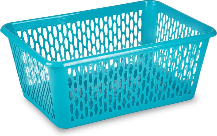 Forte Plastics Plasticforte opbergmand kastmandje 6 5 liter blauw kunststof 20 x 30 x 11 cm Opbergmanden