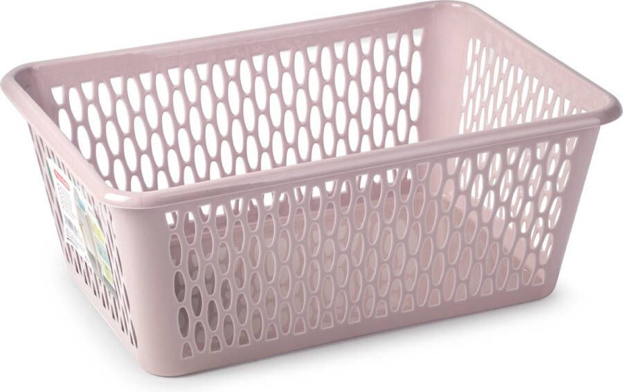 Forte Plastics Plasticforte opbergmand kastmandje 6 5 liter roze kunststof 20 x 30 x 11 cm Opbergmanden