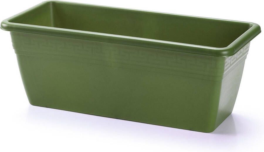 PLASTICFORTE Plantenbak groen rechthoekig 40 x 18 x 15 cm Bloembakken plantenbakken voor binnen buiten