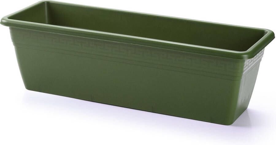 PLASTICFORTE Plantenbak groen rechthoekig 50 x 17 x 15 cm Bloembakken plantenbakken voor binnen buiten