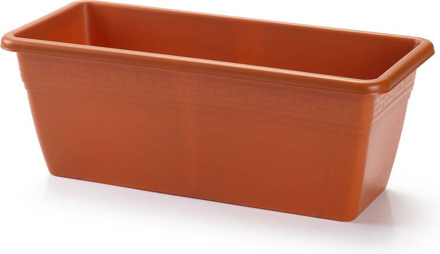 Forte Plastics Plantenbak terra cotta rechthoekig 40 x 18 x 15 cm Bloembakken plantenbakken voor binnen buiten