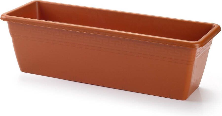 PLASTICFORTE Plantenbak terra cotta rechthoekig 50 x 17 x 15 cm Bloembakken plantenbakken voor binnen buiten