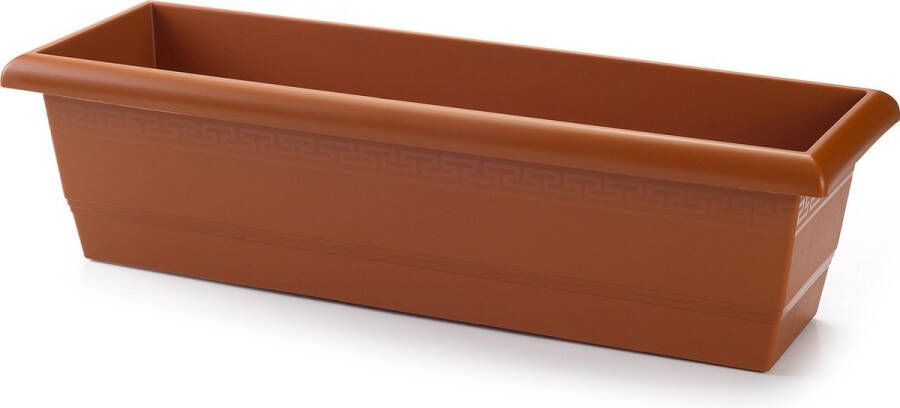 Forte Plastics Plantenbak terra cotta rechthoekig 60 x 20 x 16 cm Bloembakken plantenbakken voor binnen buiten