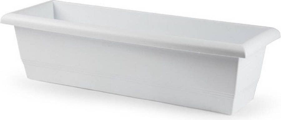 PLASTICFORTE Plantenbak wit rechthoekig 60 x 20 x 16 cm Bloembakken plantenbakken voor binnen buiten