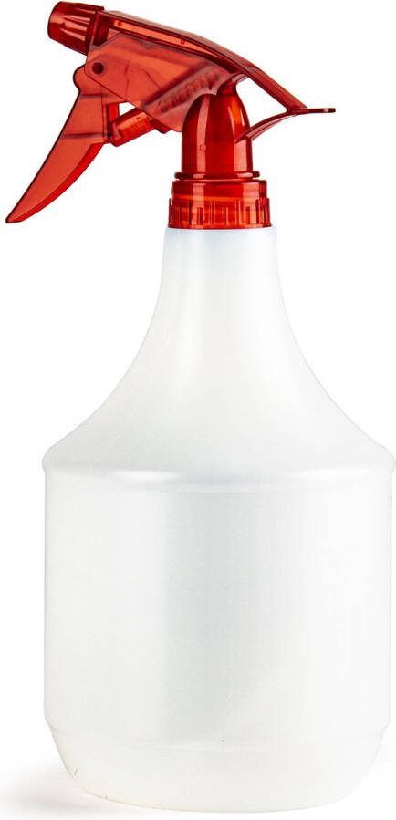 PLASTICFORTE Plantenspuit met een inhoud van 1 liter wit rode verstuiver 25 cm kunststof