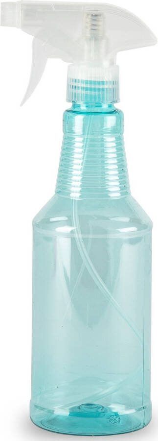 PLASTICFORTE Plantenspuit met een inhoud van 500 ml transparant blauw verstuiver 18 cm kunststof