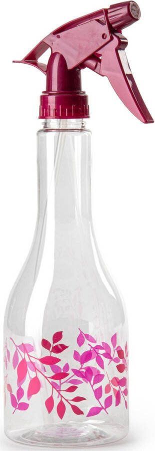 PLASTICFORTE Plantenspuit met een inhoud van 500 ml transparant rode verstuiver 27 cm kunststof