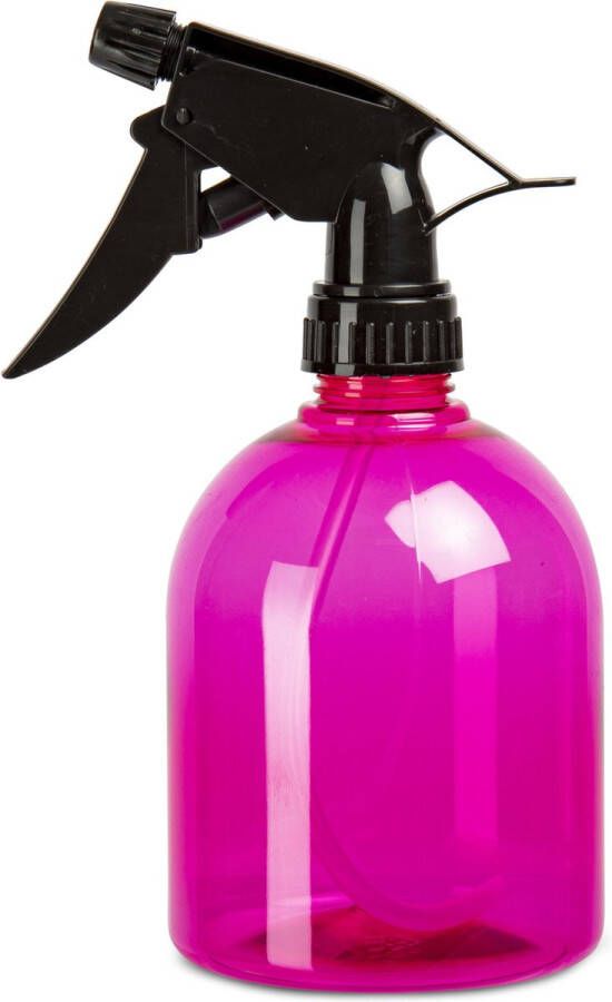 Forte Plastics Plantenspuit met een inhoud van 500 ml transparant roze verstuiver 18 cm kunststof Plantenspuiten