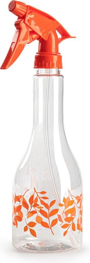 PLASTICFORTE Plantenspuit met een inhoud van 500 ml transparant oranje verstuiver 27 cm kunststof
