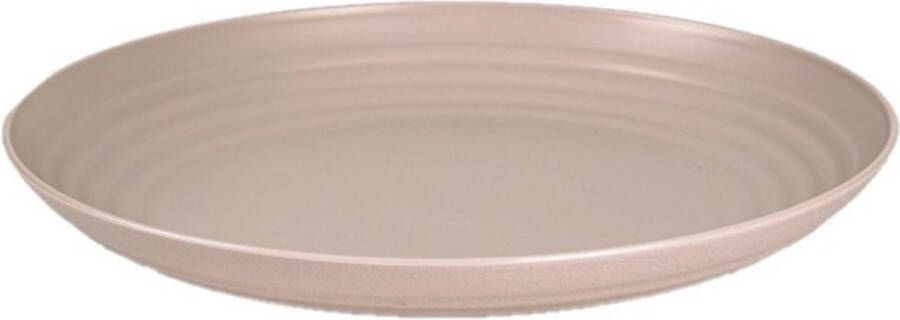 Forte Plastics Rond bord camping bord D25 cm beige kunststof Dinerborden