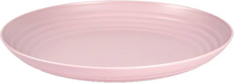 Forte Plastics Rond bord camping bord D25 cm oud roze kunststof Dinerborden