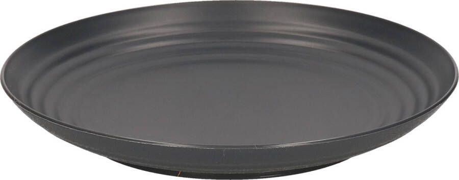 Forte Plastics PlasticForte Rond bord camping bord D25 cm zwart kunststof Dinerborden