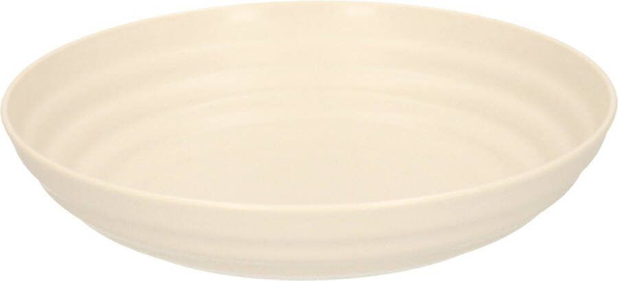 Forte Plastics PlasticForte Rond bord camping diep bord D19 cm beige kunststof soepborden Diepe borden