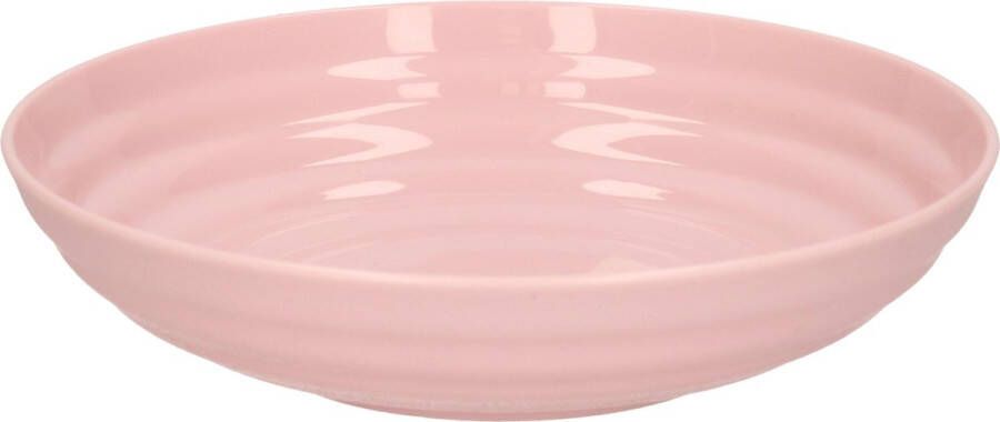 Forte Plastics PlasticForte Rond bord camping diep bord D19 cm oud roze kunststof soepborden Diepe borden