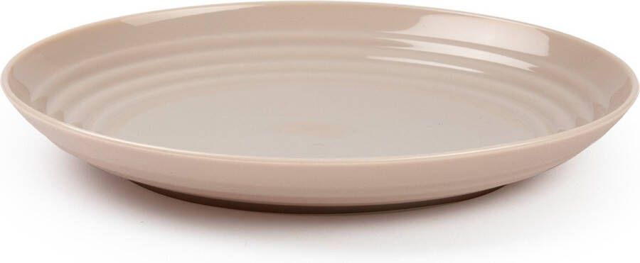 Forte Plastics PlasticForte Rond diner bord camping bord Dia 25 cm beige kunststof Dinerborden