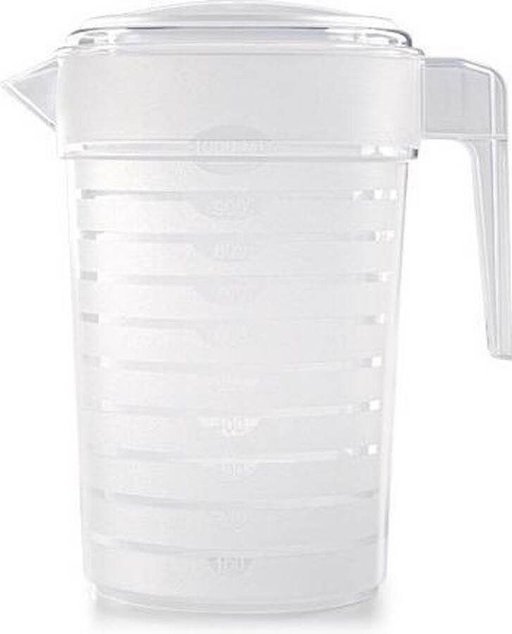 Forte Plastics PlasticForte Waterkan met deksel 2 liter transparant kunststof Schenkkannen