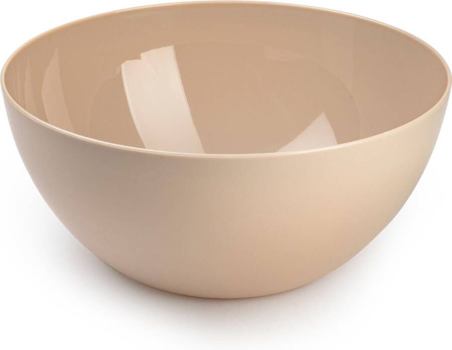 Forte Plastics Plasticforte Serveerschaal saladeschaal D23 x H10 cm kunststof beige Serveerschalen