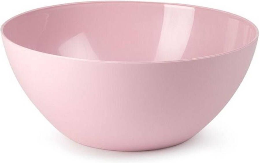 Forte Plastics Plasticforte Serveerschaal saladeschaal D26 x H12 cm kunststof roze Serveerschalen