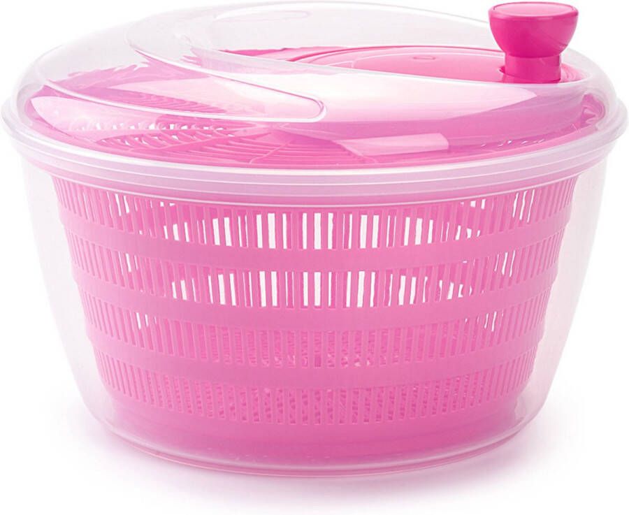 PLASTICFORTE Slacentrifuge voor keuken kunststof fuchsia roze 4 liter 25 cm diameter Handige artikelen