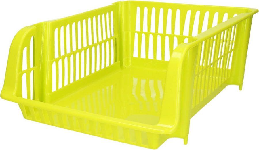 Forte Plastics Plasticforte Stapelbare opbergmand Groen 16L kunststof 38 x 28 x 15 cm Opbergmanden