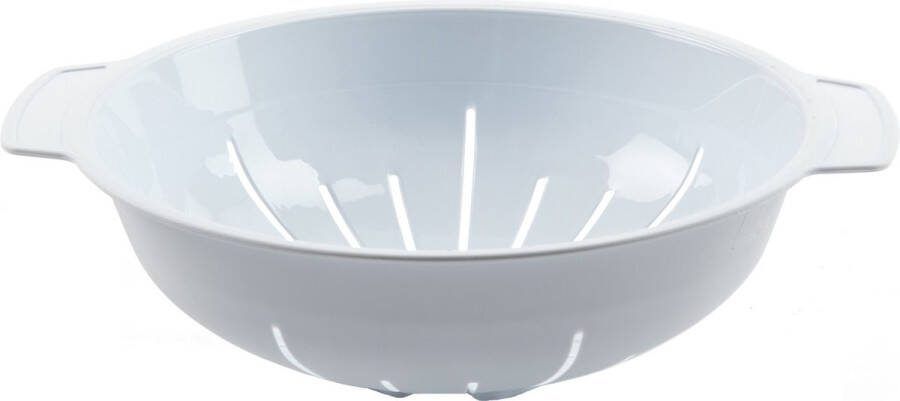 PLASTICFORTE Stevig Kunststof vergiet wit 30 x 25 x 8 cm Laag model Plastic vergieten keuken accessoires