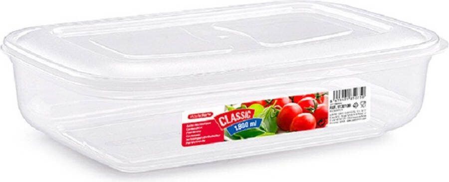 Forte Plastics Vershoudbakje voor vriezer en magnetron 1 8L kunststof Vershoudbakjes