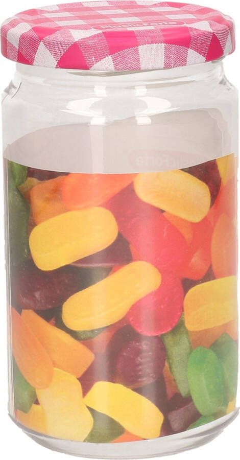 Forte Plastics Plasticforte Weckpot inmaakpot Classic 450ml kunststof draaideksel roze D7 x H13 cm Weckpotten