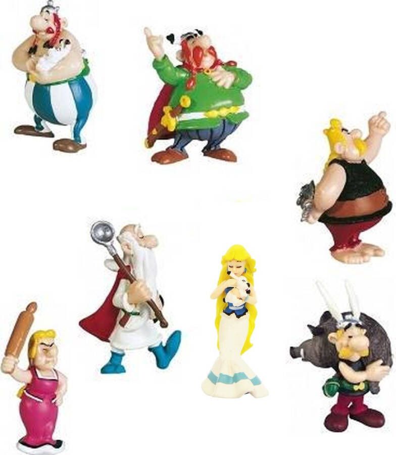 Plastoy Speelset met Speelfiguurtjes van Asterix en Obelix 6-10 cm