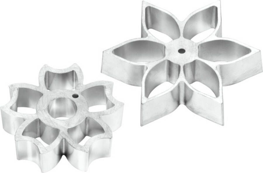 Plate-It buñuelos rosettes opzetstuk Flower Power 2-delige set