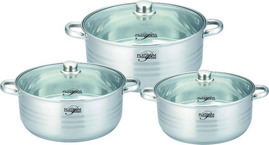 Platinum 6-delige pannenset –