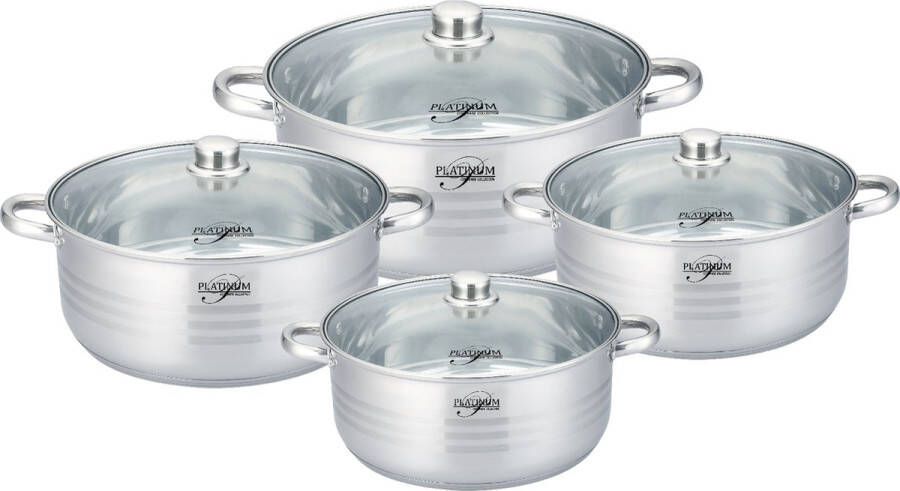 Platinum 8-delige pannenset – PL-11007