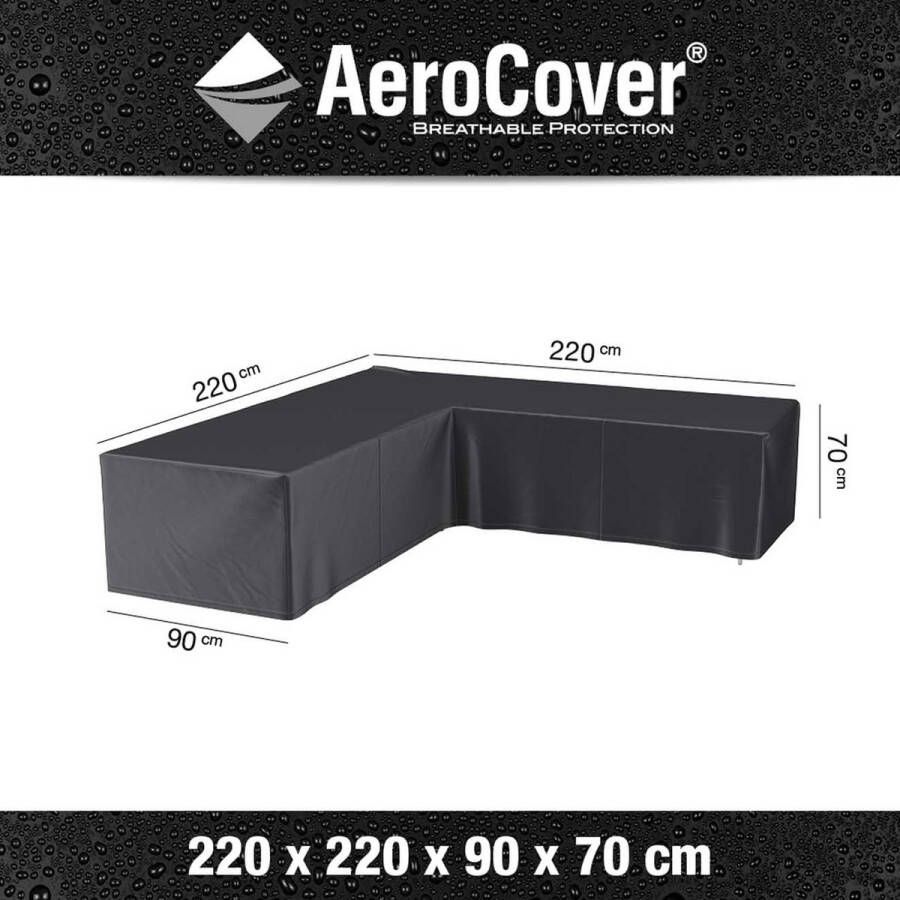 Platinum AeroCover Loungebankhoes L-vorm 325x325x100xH70 Ademend Waterproof Hoge kleurechtheid