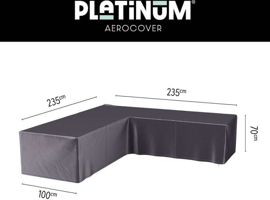 Platinum AeroCover Loungebankhoes L-vorm 235x235x100xH70 Ademend Waterproof Hoge kleurechtheid