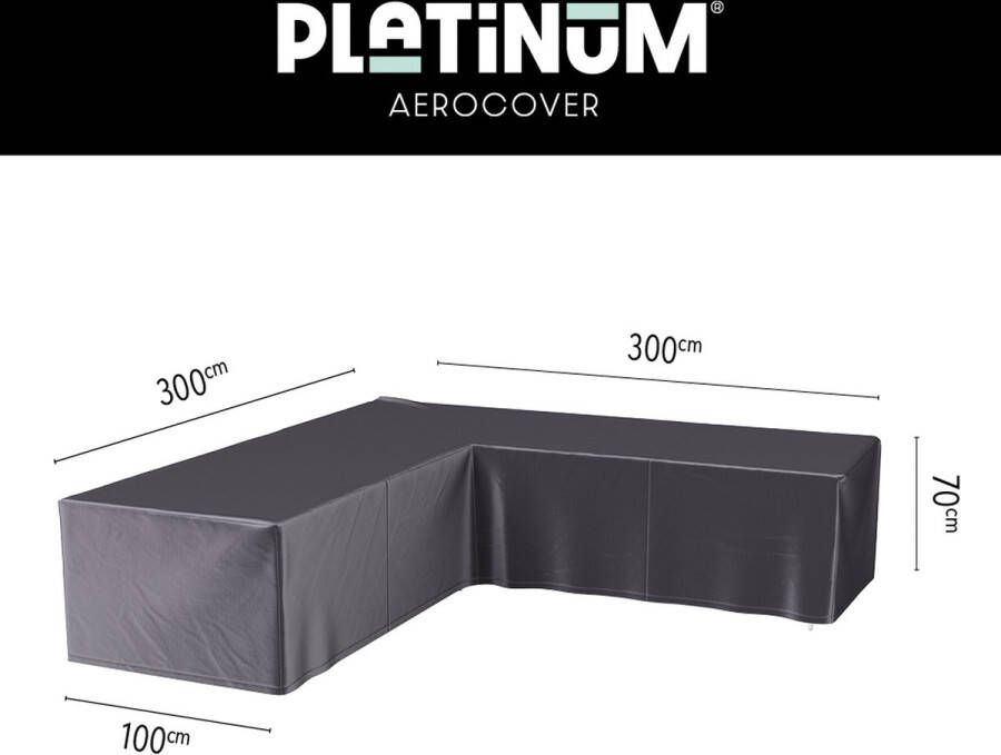 Platinum AeroCover Loungebankhoes L-vorm 300x300x100xH70 Ademend Waterproof Hoge kleurechtheid