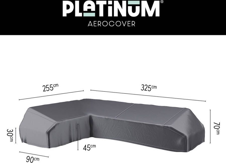 Platinum AeroCover platform loungesethoes 325x255x90xH30 45 70 cm L antraciet