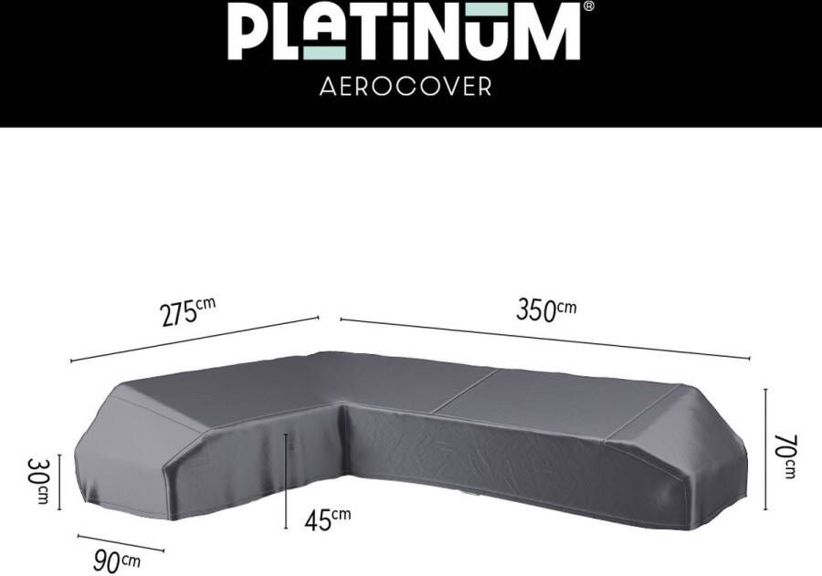 Platinum AeroCover platform loungesethoes 350X275x90xH30 45 70 cm L antraciet