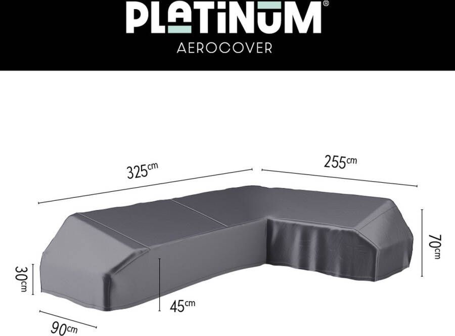 Platinum AeroCover platform loungesethoes 325x255x90xH30 45 70 cm R antraciet