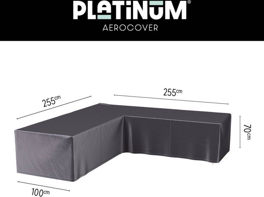 Platinum Aerocover loungesethoes L-vorm L 255 x L 255 x B 100 x H 70 cm