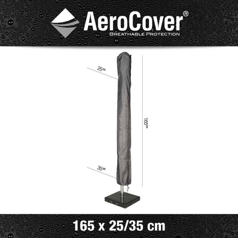 Platinum AeroCover Middenstokparasolhoes H165x25 35 tot Ø 3m en 2 25x2 25m Met rits en stok Ademend Waterproof Hoge kleurechtheid