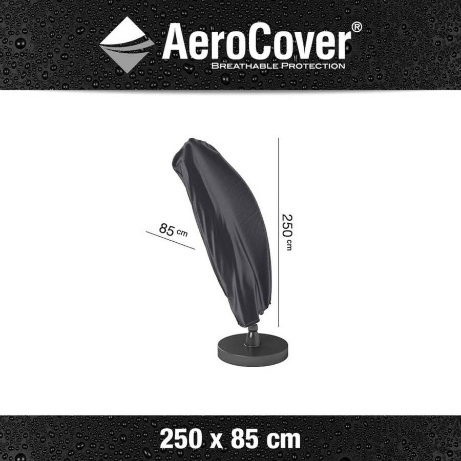 Platinum AeroCover Zweefparasolhoes H250x85 tot Ø 3 75m en 3 2x3 2m Met rits en stok Ademend Waterproof Hoge kleurechtheid