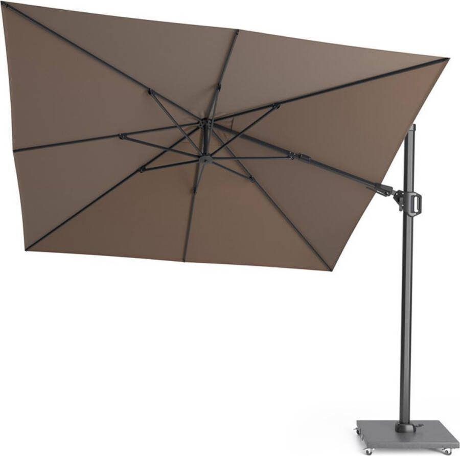 Platinum sun & shade Platinum Challenger zweefparasol T2 premium 3x3 Havanna
