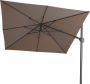 Platinum Challenger T2 Parasol 300x300cm Havanna- Taupe Vierkante Zweefparasol - Thumbnail 1