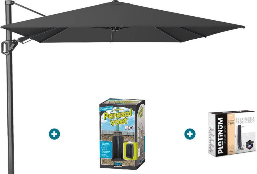 Platinum Challenger Premium T2 3.5x2.6 m Faded Black met ingraafvoet en hoes