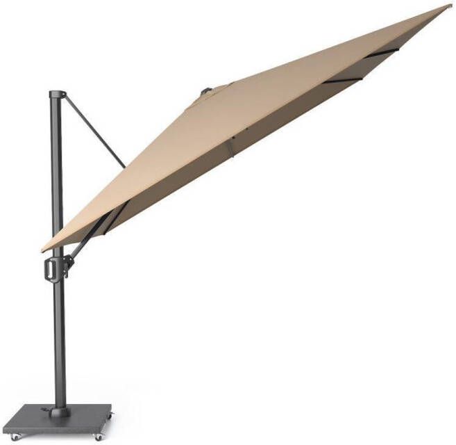 Platinum Challenger T1 Parasol 300x300cm Taupe- Vierkante Zweefparasol