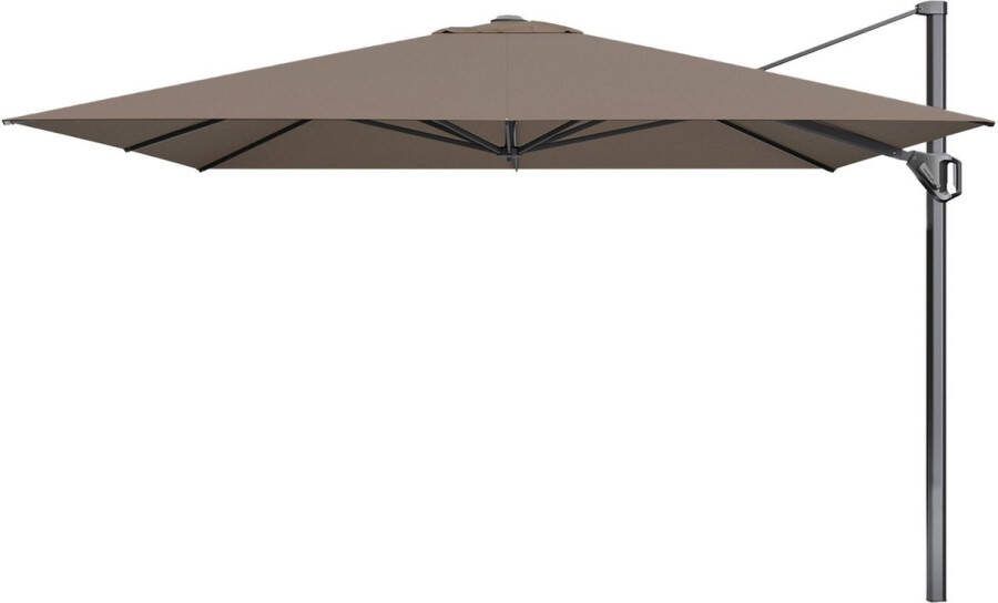 Platinum Challenger vierkante Zweefparasol T1 Premium 3 5x3 5 m. Havanna