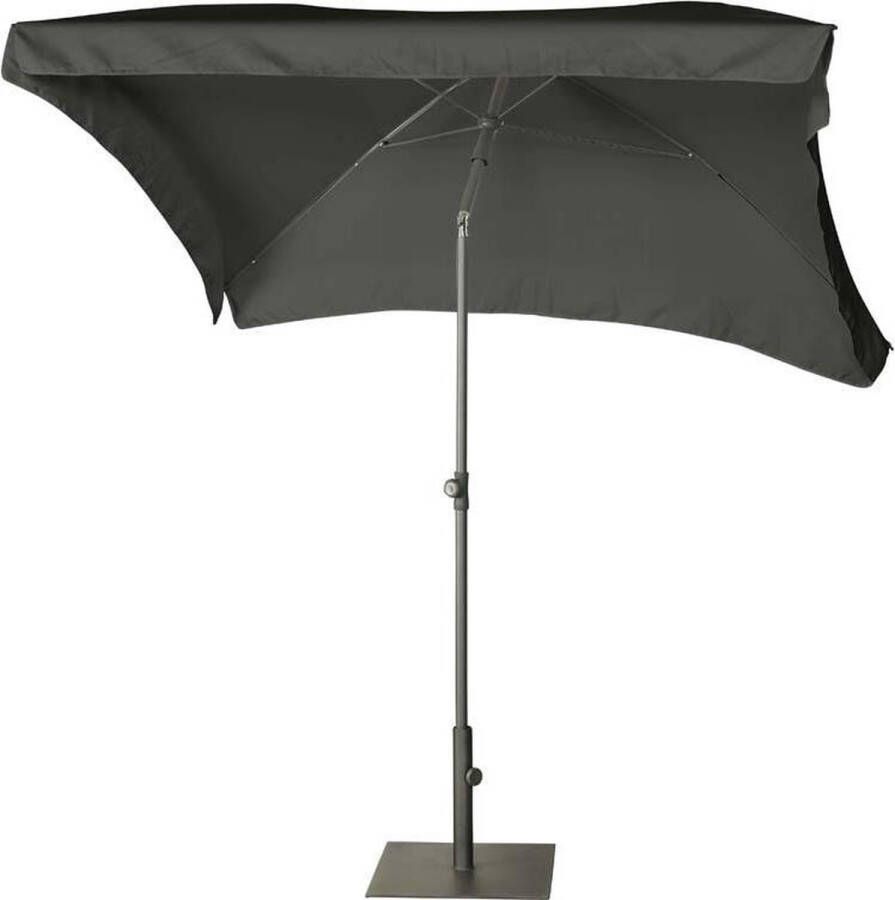 Platinum parasol Aruba 200x130 volant zwart