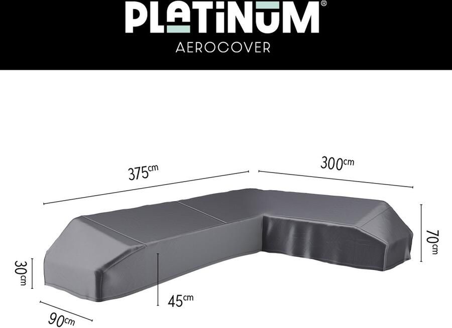 Platinum AeroCover platform loungesethoes 375x300x90xH30 45 70 cm R antraciet