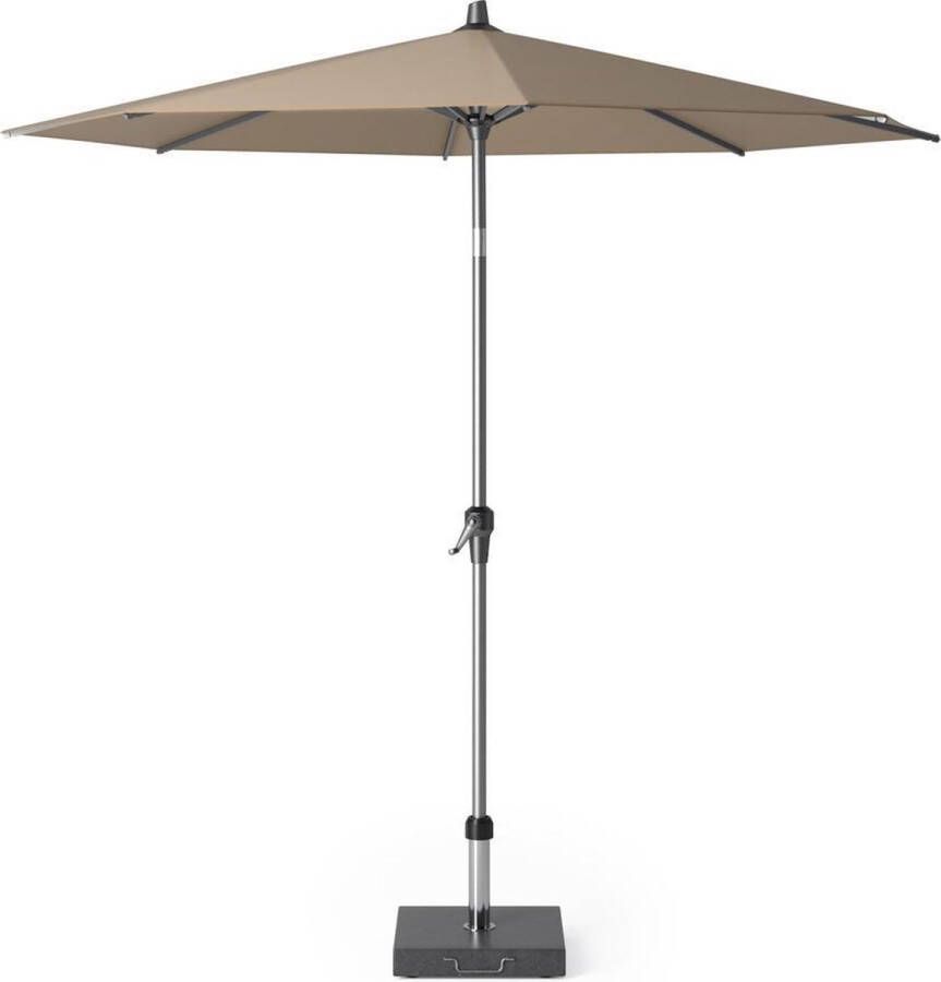 Platinum " Riva parasol 250 cm rond taupe met kniksysteem"