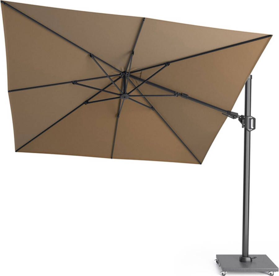 Tuinland Platinum Challenger T2 Parasol 300x300cm Taupe Zweefparasol Vierkant